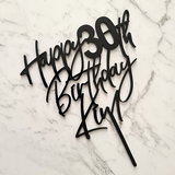 Custom Happy Birthday Cake Topper - Kim