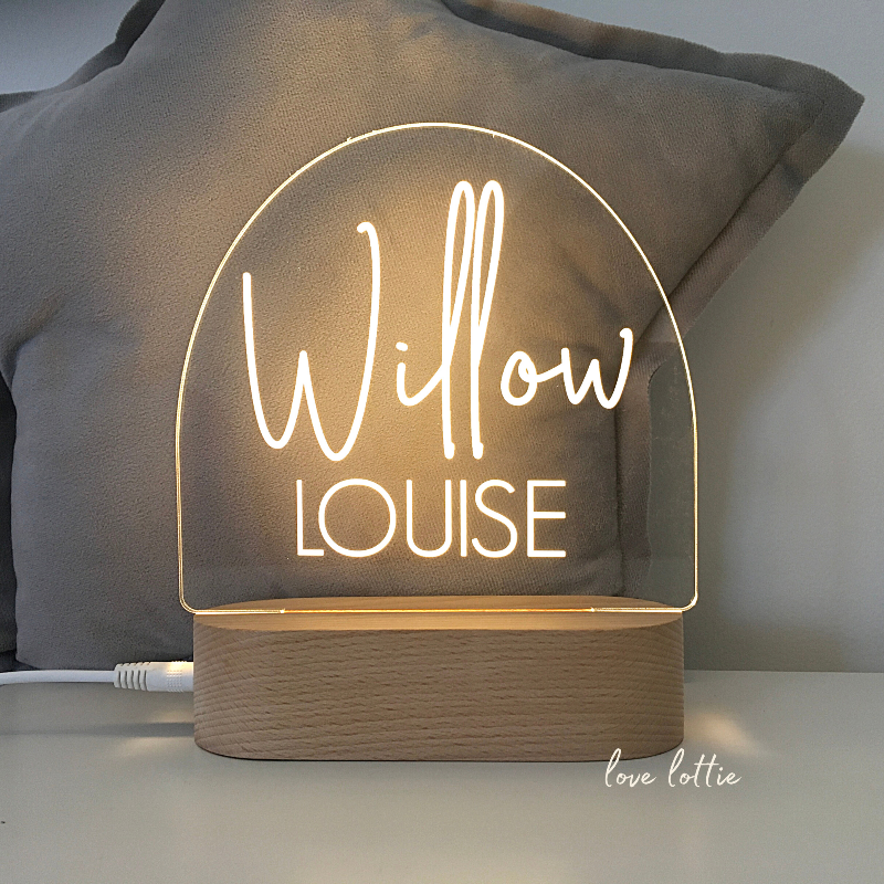 Personalised Kids Night Light - Willow Louise Design