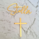 Custom Holy Communion Baptism Cake Plaque - Stella