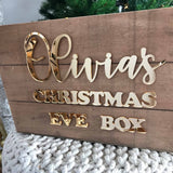Personalised Christmas Eve Box Sign