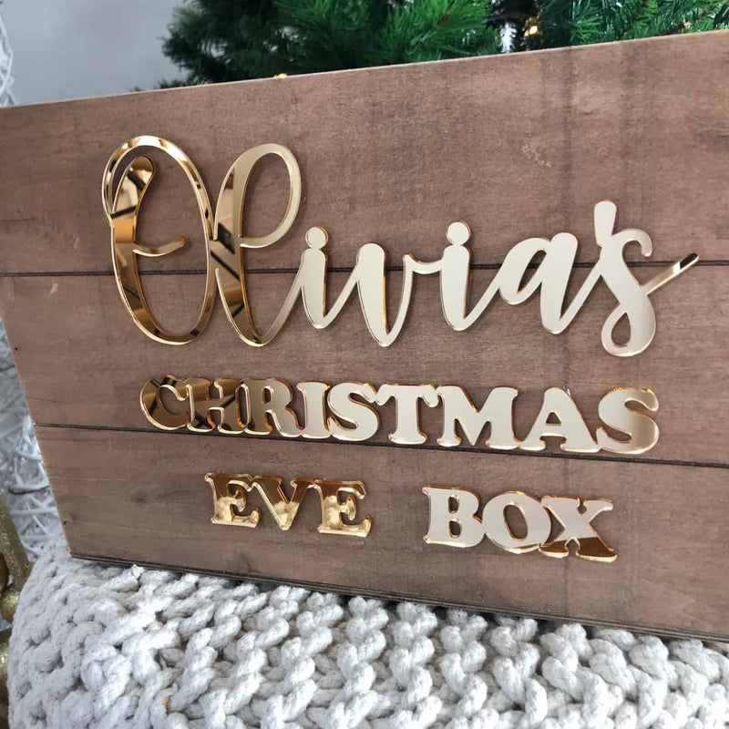 Personalised Christmas Eve Box Sign