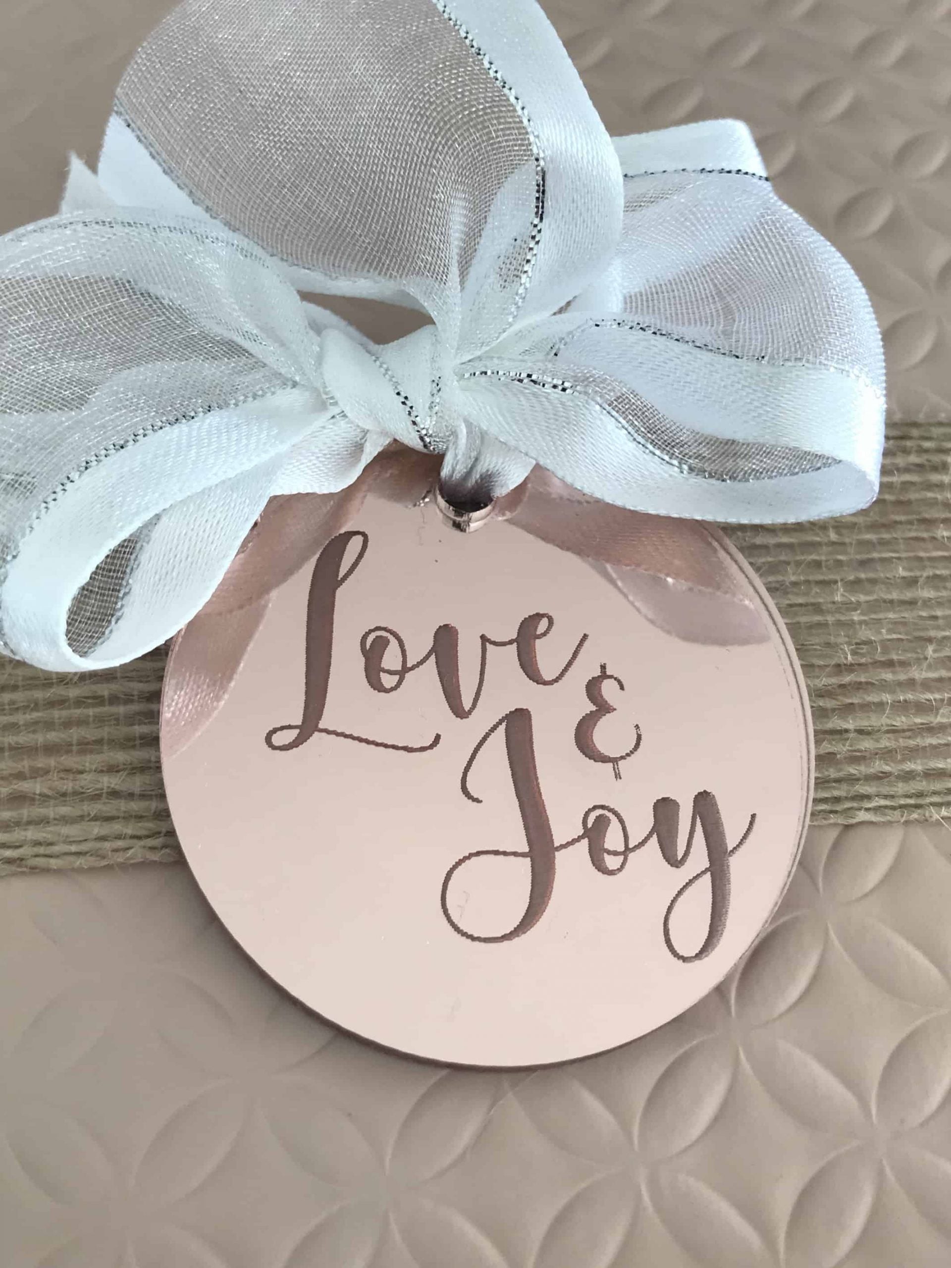 Love and Joy thank you tag