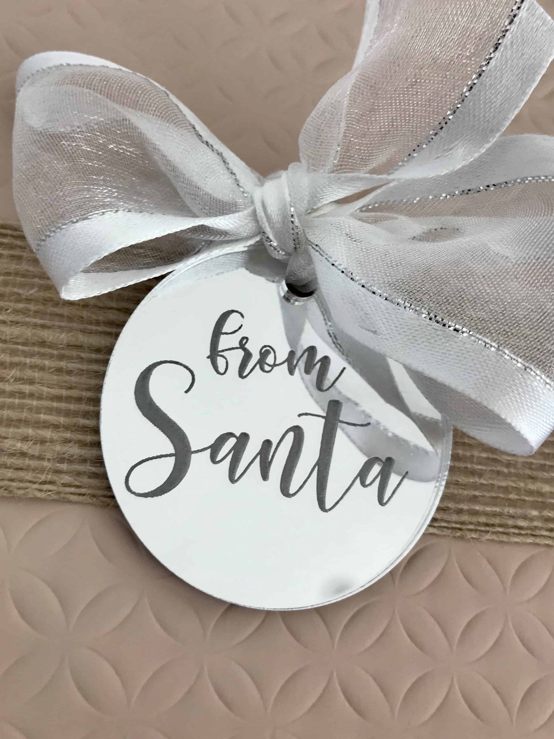from Santa thank you tag