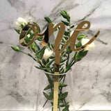 Gold Table Numbers 1 - 15 Mirror Acrylic