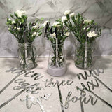 Silver Table Numbers 1 – 10 Mirror Acrylic