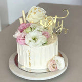 Sixty Acrylic Gold Mirror 60th Birthday Cake Topper