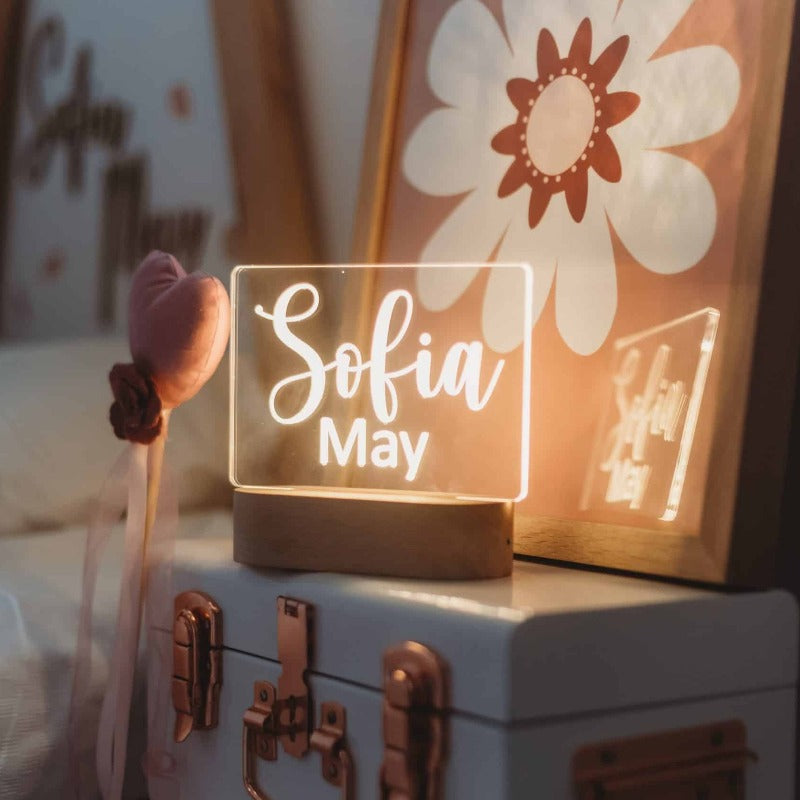 Personalised Kids Night Light - Script 2 names