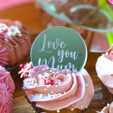 10 x Cupcake Plaques - Love you Mum