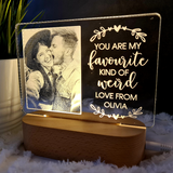 Valentine's Day Personalised Photo Light - Favourite Weird