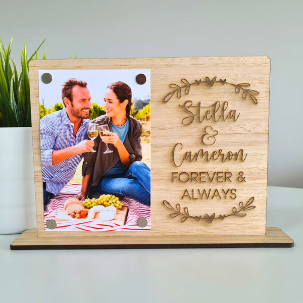 Personalised Valentines Day Gift Photo Frame - Forever