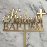 Custom Name Baptism Cake Topper Style Harlow