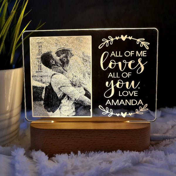 Valentine's Day Personalised Photo Light - Loves You