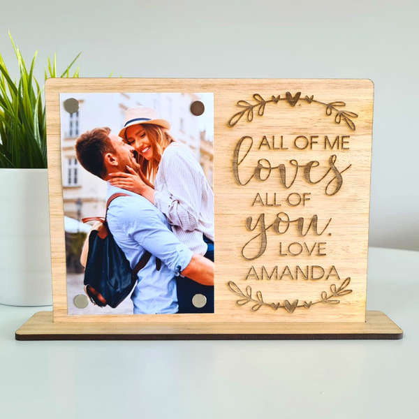 Personalised Valentines Day Gift Photo Frame - Loves All