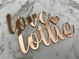 Custom Names Wedding Cake Topper - Date Heart