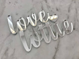 Names with Heart Custom Engagement Wedding Cake Topper