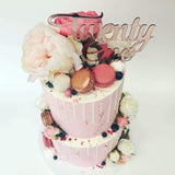 Twenty One Acrylic Rose Gold Mirror 21st Birthday Cake Topper