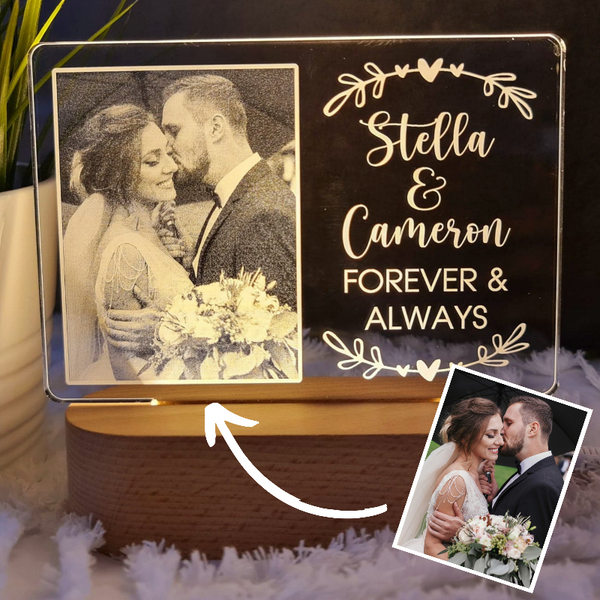 Valentine's Day Personalised Photo Light - Forever
